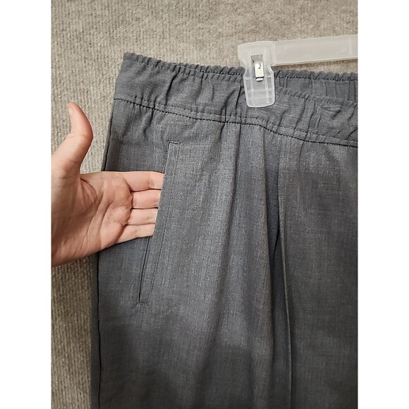 Old Navy Billie Straight Trouser Pant Women 3X Gray Pull On Drawstring NEW - Picture 4 of 10
